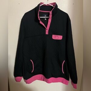 Simply Southern Black and Pink Sweatshirt